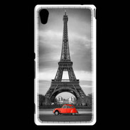 Coque Sony Xperia M4 Aqua Vintage Tour Eiffel et 2 cv