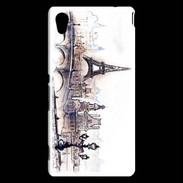 Coque Sony Xperia M4 Aqua Vintage Paris en dessin