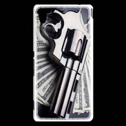 Coque Sony Xperia M4 Aqua Arme et Dollars