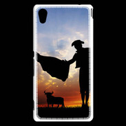 Coque Sony Xperia M4 Aqua Silhouette d'un toréador