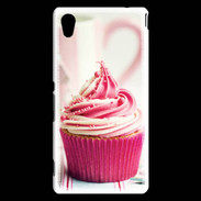 Coque Sony Xperia M4 Aqua Cup cake rose et blanc