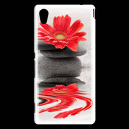 Coque Sony Xperia M4 Aqua Fleurs et galet