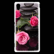 Coque Sony Xperia M4 Aqua Rose et Galet Zen