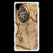 Coque Sony Xperia M4 Aqua Vintage compas de navigateur