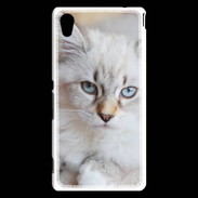 Coque Sony Xperia M4 Aqua Chaton aux yeux bleus