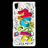 Coque Sony Xperia M4 Aqua Graffiti Musique