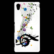 Coque Sony Xperia M4 Aqua Farandole de notes de musique 1