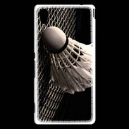 Coque Sony Xperia M4 Aqua Volant de Badminton en noir et blanc