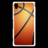 Coque Sony Xperia M4 Aqua Effet Ballon de basket orange et noir