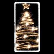 Coque Sony Xperia M4 Aqua Sapin de noël feu d'artifice