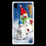 Coque Sony Xperia M4 Aqua Bonhommes de neige