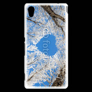Coque Sony Xperia M4 Aqua arbres enneigés coeur