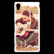 Coque Sony Xperia M4 Aqua Guitariste peace and love 1