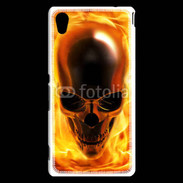 Coque Sony Xperia M4 Aqua crâne en feu