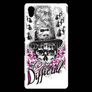 Coque Sony Xperia M4 Aqua Tête de Mort Difficult