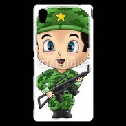 Coque Sony Xperia M4 Aqua Cute cartoon illustration of a soldier