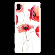 Coque Sony Xperia M4 Aqua Peinture de Coquelicots