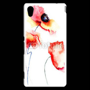 Coque Sony Xperia M4 Aqua Peinture de Coquelicots 25