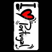 Coque Sony Xperia M4 Aqua I love Portugal