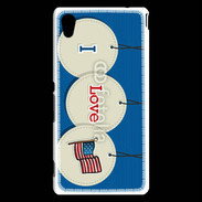 Coque Sony Xperia M4 Aqua I love USA 5
