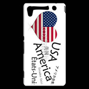 Coque Sony Xperia M4 Aqua I love USA 6