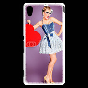 Coque Sony Xperia M4 Aqua femme glamour coeur style betty boop