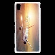 Coque Sony Xperia M4 Aqua Avion de ligne au coucher de soleil