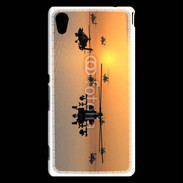 Coque Sony Xperia M4 Aqua Hélicoptère Apache de nuit