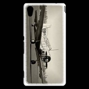 Coque Sony Xperia M4 Aqua Avion T6 noir et blanc