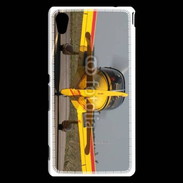 Coque Sony Xperia M4 Aqua Cap 10 jaune sur taxiway