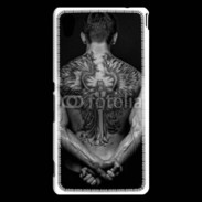 Coque Sony Xperia M4 Aqua Tatouage d'un ange dans le dos