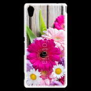 Coque Sony Xperia M4 Aqua Bouquet de fleur sur bois