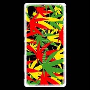 Coque Sony Xperia M4 Aqua Fond de cannabis coloré