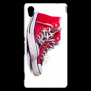 Coque Sony Xperia M4 Aqua Chaussure Converse rouge