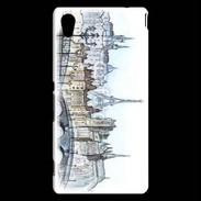 Coque Sony Xperia M4 Aqua Vintage Paris en dessin 2