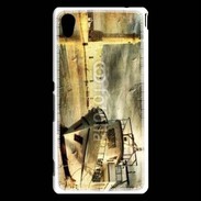 Coque Sony Xperia M4 Aqua Phare et bateau Vintage