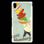 Coque Sony Xperia M4 Aqua Hamburger vintage