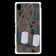 Coque Sony Xperia M4 Aqua plaque d'identité soldat américain