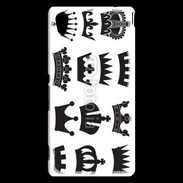 Coque Sony Xperia M4 Aqua Collection de couronnes de Roi
