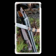 Coque Sony Xperia M4 Aqua Fusil de chasse et couteau 2