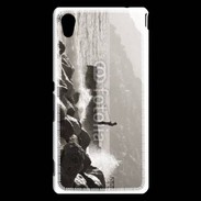 Coque Sony Xperia M4 Aqua Pêcheur noir et blanc