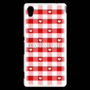 Coque Sony Xperia M4 Aqua Mode vichy rouge avec coeur