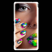 Coque Sony Xperia M4 Aqua Bouche et ongles multicouleurs 5