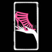 Coque Sony Xperia M4 Aqua Sandale rose soldée