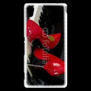 Coque Sony Xperia M4 Aqua Escarpins rouges sur piano