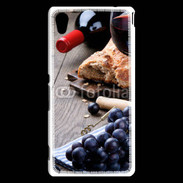 Coque Sony Xperia M4 Aqua Pain et vin rouge