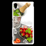 Coque Sony Xperia M4 Aqua Champagne et fraises