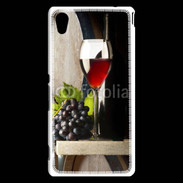 Coque Sony Xperia M4 Aqua Verre de vin rouge et grappe de raisin