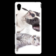 Coque Sony Xperia M4 Aqua Duo chien et chat