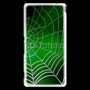 Coque Sony Xperia M4 Aqua Toile d'araignée verte